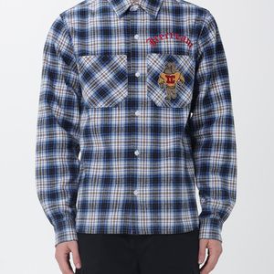 ICECREAM Blue Printed Cotton Casual Shirt for men