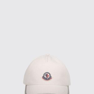 Moncler Pink Cotton Baseball Cap With Logo for men