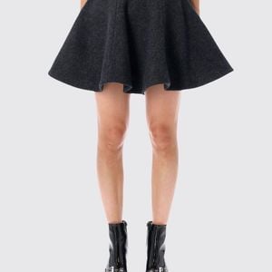 Ganni Black A-Line Mini Skirt