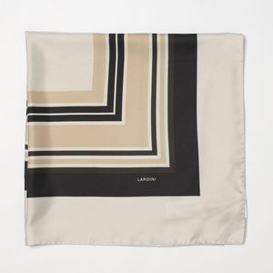 Lardini Natural Striped Silk Foulard for men