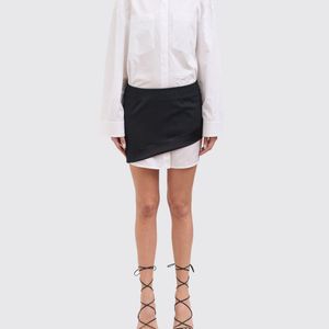 Dondup White Cotton Shirt Dress