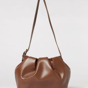 THEMOIRÈ Brown Themoir&Egrave Draped Vegan Leather Athena Bag