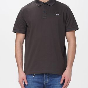 Paul & Shark Grey Paul &Amp Shark Cotton Polo Shirt With Mini Logo for men