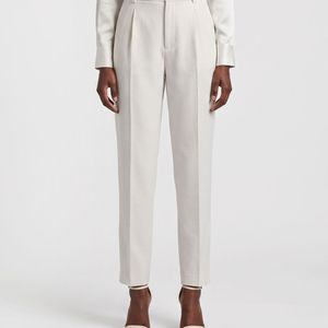 Semicouture White High-Waisted Straight Trousers