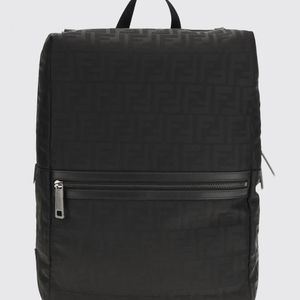 Fendi Black Lui Polyamide Backpack With Jacquard F Monogram for men