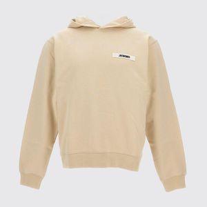 Jacquemus Natural Hooded Sweatshirt With Logo for men