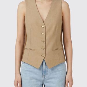 Tagliatore Blue Single-Breasted Linen Waistcoat