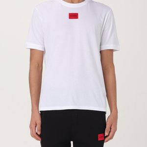 HUGO White Tshirt Regular Fit Crew Neck for men