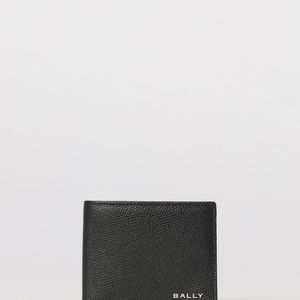 Bally White Grained Calf Leather Bifold Wallet With Laminated Logo for men