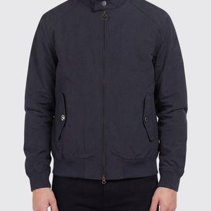 Barbour Blue Cotton Blend Rectifier Harrington Bomber for men