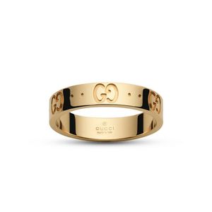 Gucci Metallic Icon 4mm 18kt Ygd Thin Band Ring