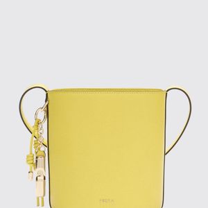 Furla Yellow Roxie Grained Leather Bag