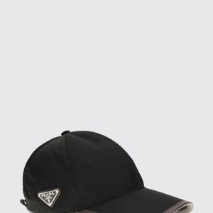 Prada Black Technical Fabric Baseball Cap for men