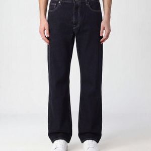 Off-White c/o Virgil Abloh Blue Straight Fit Five-Pocket Cotton Denim Jeans for men