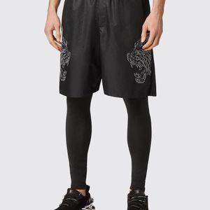 Philipp Plein Black Tiger Slim Fit Double-Layer Stretch Technical Fabric Jogging Trousers for men