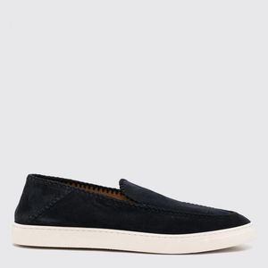 Giorgio Armani White Suede Loafers With Thread Stitching for men