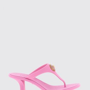 Versace Pink Rubber Sandals With Medusa