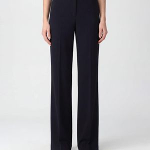 Stella McCartney Blue High-Waisted Flared Wool Tailored Trousers