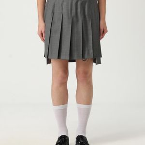 Thom Browne Grey Pleated Skirt Crafted For Timeless Style And Comfortable Everyday Wear