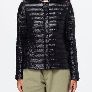 Herno Black Elena Slim Fit Cropped Down Jacket