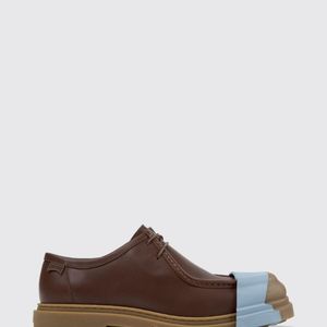 Camper Brown Junction Smooth Calfskin Derby Shoes With Rubber Toe for men