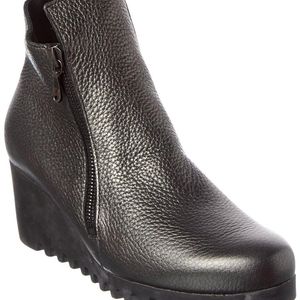 Arche Black Laelem Leather Wedge Bootie