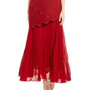 Gracia Red A-line Skirt