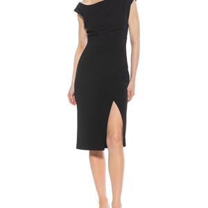 Alexia Admor Black Lavender Sheath Dress