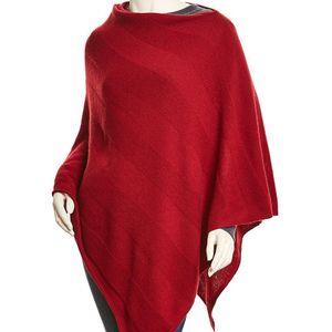 Forte Red Cashmere Poncho