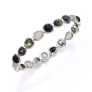 Ippolita Rock Candy Black Tie Semi-precious Multi-stone & Sterling Silver All-around Bangle Bracelet