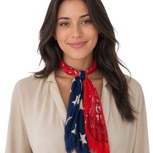 Blue Pacific Red Antique Flag Neckerchief