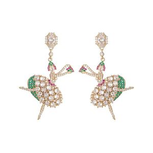 Eye Candy LA White The Luxe Collection Cz Ballerina Statement Earrings