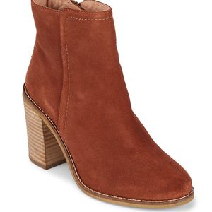 Seychelles Brown Lounge Round-toe Leather Booties