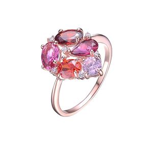 Genevive Jewelry Pink 14k Rose Gold Vermeil Ring