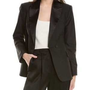 AllSaints Black Afia Skye Wool-Blend Blazer