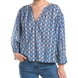 Velvet By Graham & Spencer Blue Keren Top