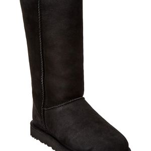 Ugg Black Women's Classic Tall Ii Water-resistant Twinface Sheepskin Boot