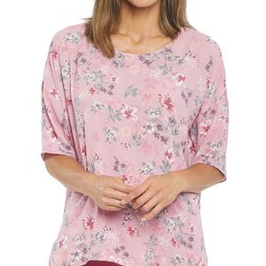 NYDJ Pink Woven Oversized T-shirt