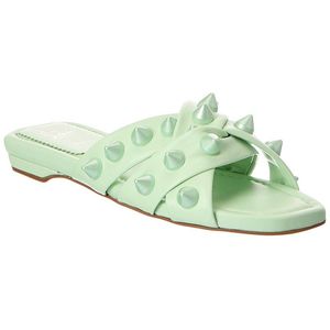 Christian Louboutin Green Miss Spika Leather Sandal