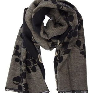 Saachi Black Reverse Garden Scarf