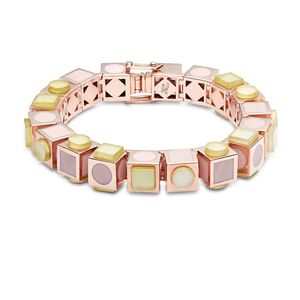 Eddie Borgo 12k Rose Gold-plated Mosaic Cube Bracelet