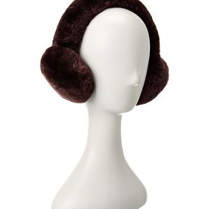 Surell White Shearling Earmuffs