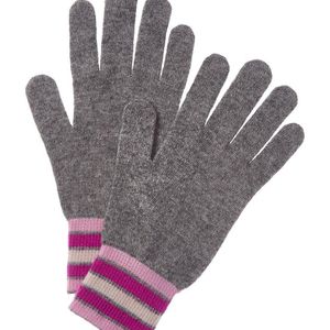 Brodie Cashmere Grey Apres Pom Cashmere Gloves