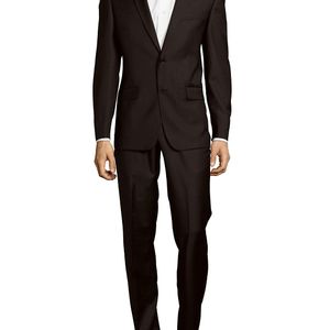 John Varvatos Black Fitted Long Sleeve Woolen Suit for men