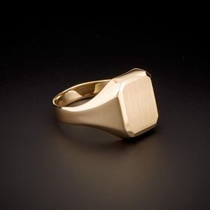 Italian Gold Black 14k Rectangular Signet Ring