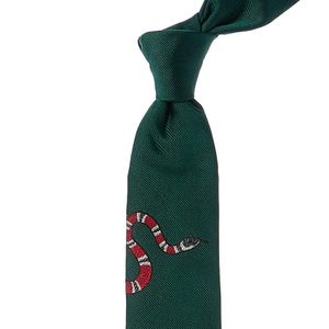 Gucci Green Silk Tie for men