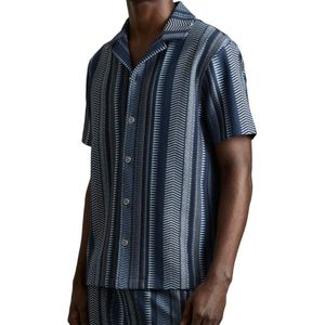 Reiss Blue Archer Aztec Shirt for men