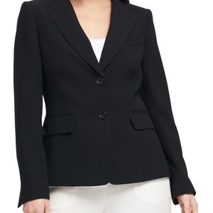 Donna Karan Black Two-button Short Jacket