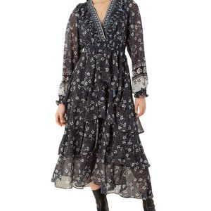 Hale Bob Black Midi Dress