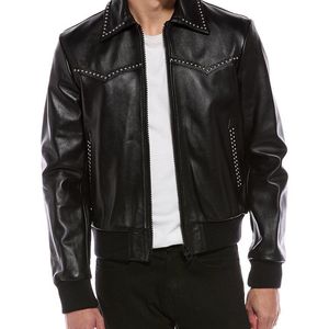 BLK DNM Black Leather Jacket for men